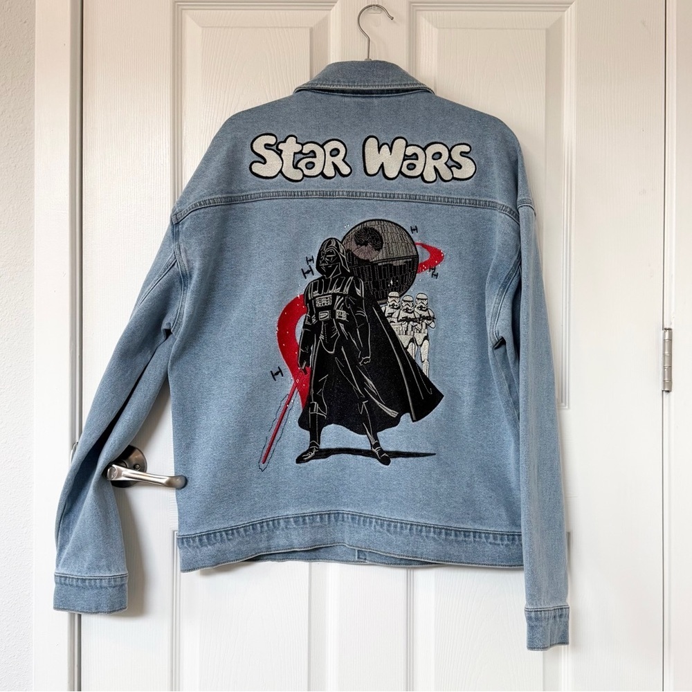 Star Wars Darth Vader and Stormtroopers Meets the '90s Denim Jacket For Adults - Picture 6 of 11